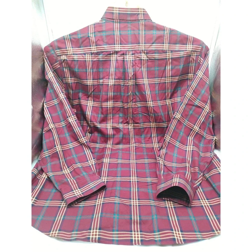 Brooks Brothers XL Madison Non Iron‎ Plaid Button Down Shirt Maroon